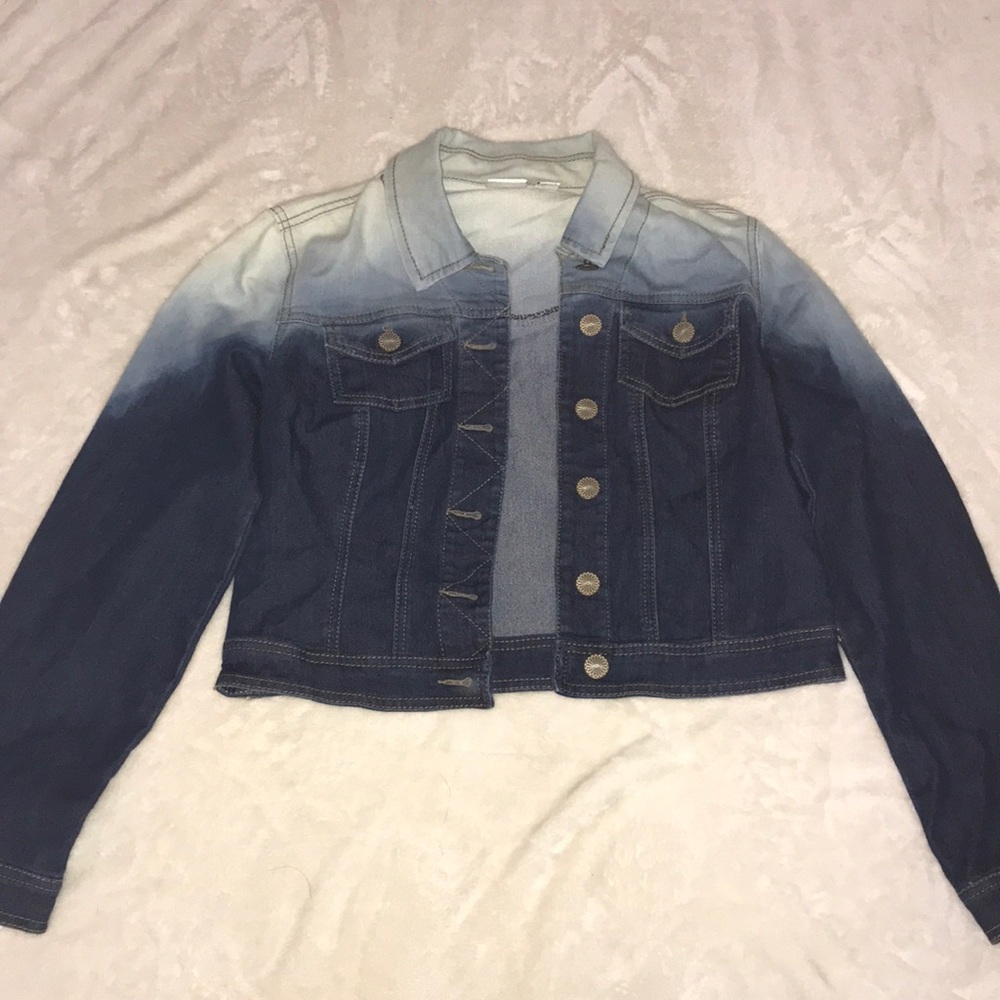 Light to dark denim jacket